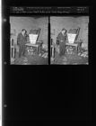 Chief Gibbs with "Yield right of way signs" (2 Negatives (January 1, 1955) [Sleeve 1, Folder b, Box 6]